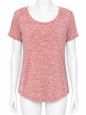 starting point performance Scoop Neck Heathered Short Sleeve Tee - Red size XL